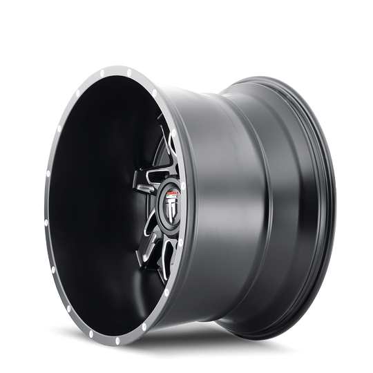 AT183-22470M-76 - American Truxx Spyder 22X14 8X170 /  ET -76mm Satin Black Milled - American Truxx Wheels Canada