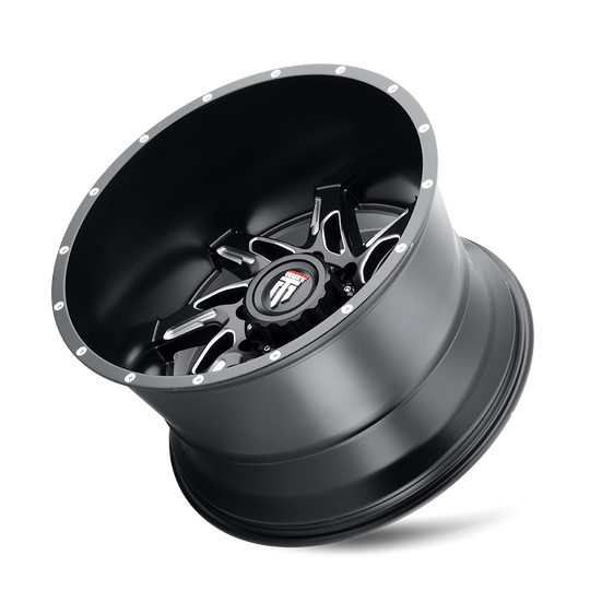 AT183-2170M-24 - American Truxx Spyder 20X10 8X170 /  ET -24mm Satin Black Milled - American Truxx Wheels Canada