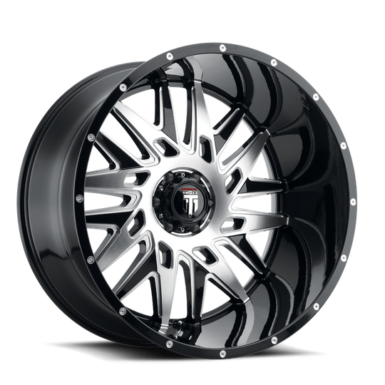 AT184-2973BM0 - American Truxx DNA 20X9 5X127 /  ET 0mm Gloss Black Machined - American Truxx Wheels Canada
