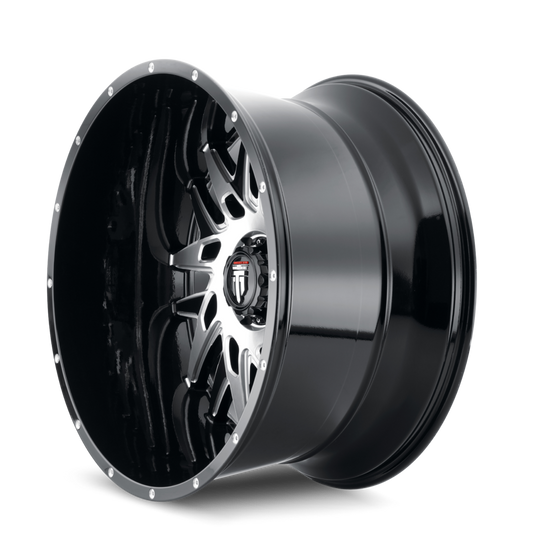 AT184-26478BM-76 - American Truxx DNA 26X14 8X180 /  ET -76mm Black and Machined - American Truxx Wheels Canada