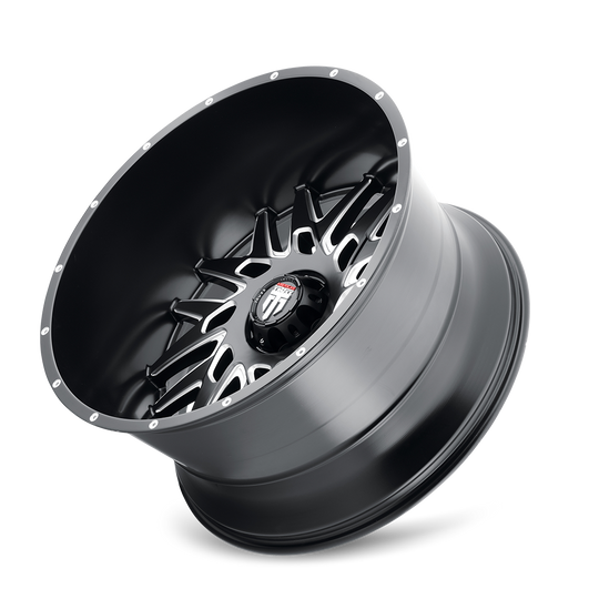 AT184-22236M-44 - American Truxx DNA 22X12 6X135 /  ET -44mm Satin Black Milled - American Truxx Wheels Canada