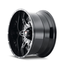 Charger l'image dans la galerie, AT185-2136BM-24 - American Truxx Lonestar 20X10 6X135 /  ET -24mm Black and Machined - American Truxx Wheels Canada