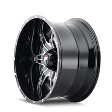 Charger l'image dans la galerie, AT185-22273BM-44 - American Truxx Lonestar 22X12 5X127 /  ET -44mm Gloss Black Machined - American Truxx Wheels Canada