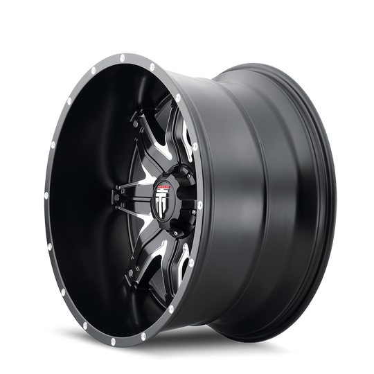 AT185-2183M-24 - American Truxx Lonestar 20X10 6X139.7 /  ET -24mm Satin Black Milled - American Truxx Wheels Canada
