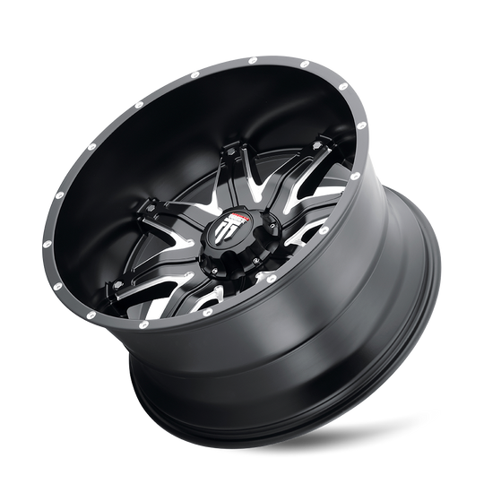 AT185-2183M-24 - American Truxx Lonestar 20X10 6X139.7 /  ET -24mm Satin Black Milled - American Truxx Wheels Canada