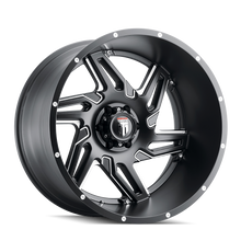 Charger l'image dans la galerie, AT186-22278M-44 - American Truxx Spurs 22X12 8X180 /  ET -44mm Black and Milled - American Truxx Wheels Canada