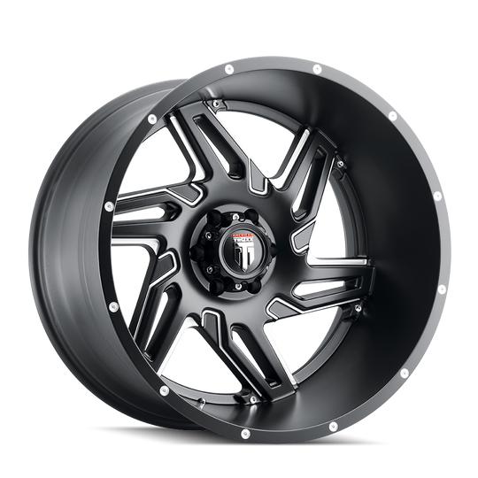 AT186-24478M-76 - American Truxx Spurs 24X14 8X180 /  ET -76mm Satin Black Milled - American Truxx Wheels Canada