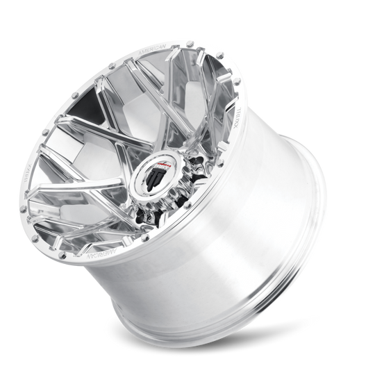 AT1901-2252P-44 - American Truxx Gridlock 20X12 5X127 / 5X139.7 ET -44mm Polished - American Truxx Wheels Canada