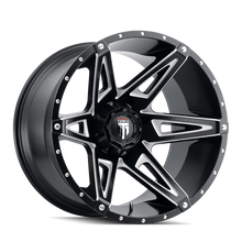 Load image into Gallery viewer, AT1902-2973M-12 - American Truxx Kutz 20X9 5X127 /  ET -12mm Black and Milled - American Truxx Wheels Canada