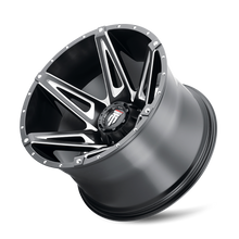 Load image into Gallery viewer, AT1902-22437M-76 - American Truxx Kutz 22X14 6X135 / 6X139.7 ET -76mm Black and Milled - American Truxx Wheels Canada