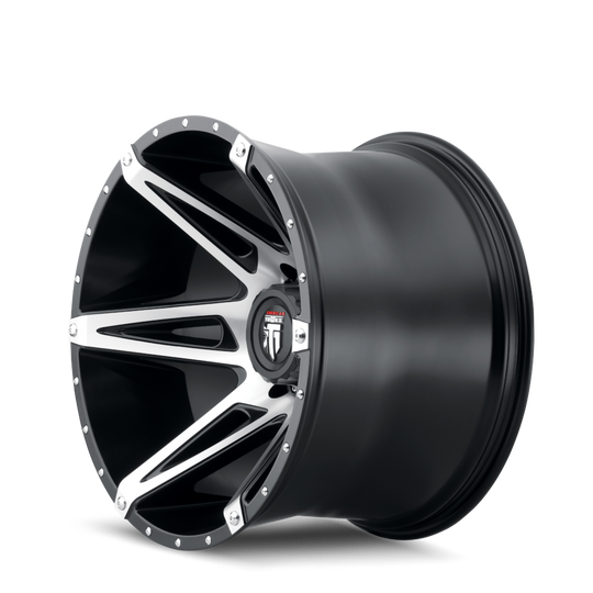 AT1902-22470BM-76 - American Truxx Kutz 22X14 8X170 /  ET -76mm Black and Machined - American Truxx Wheels Canada
