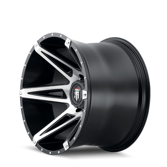 AT1902-8937M-12 - American Truxx Kutz 18X9 6X135 / 6X139.7 ET -12mm Gloss Black Milled - American Truxx Wheels Canada
