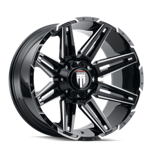 Load image into Gallery viewer, AT1903-22281M-44 - American Truxx Boom 22X12 8X165.1 /  ET -44mm Gloss Black Milled - American Truxx Wheels Canada