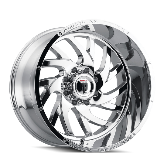 AT1907-24481C-76 - American Truxx Xclusive 24X14 8X165.1 /  ET -76mm Chrome - American Truxx Wheels Canada
