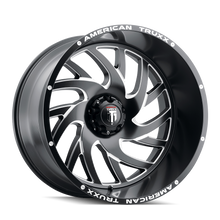 Charger l'image dans la galerie, AT1907-26483M-76 - American Truxx Xclusive 26X14 6X139.7 /  ET -76mm Black and Milled - American Truxx Wheels Canada
