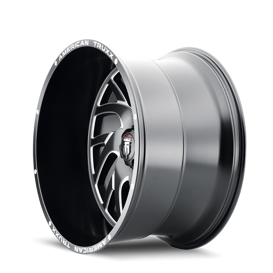AT1907-26478M-76 - American Truxx Xclusive 26X14 8X180 /  ET -76mm Satin Black Milled - American Truxx Wheels Canada