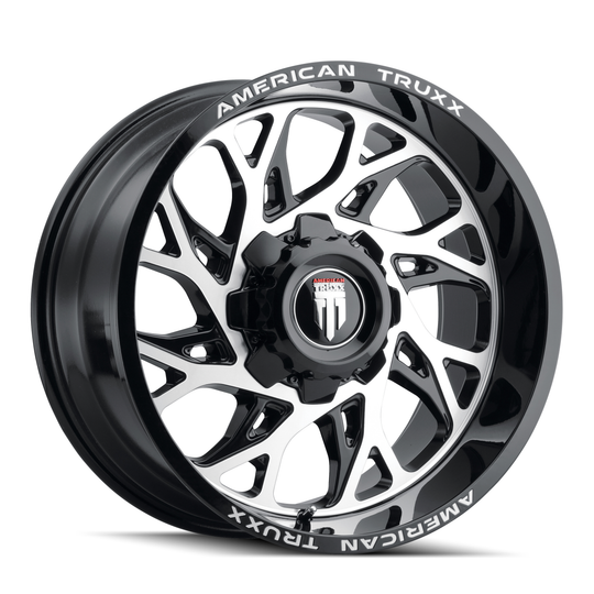 AT1913-24481M-76 - American Truxx Destiny 24X14 8X165.1 /  ET -76mm Gloss Black Milled - American Truxx Wheels Canada