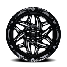 Load image into Gallery viewer, AT1914-2178BM - American Truxx Euphoria 20X10 8X180 /  ET -19mm Gloss Black Milled - American Truxx Wheels Canada