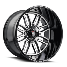 Load image into Gallery viewer, AT1915-24481M - American Truxx Restless 24X14 8X165.1 /  ET -76mm Gloss Black Milled - American Truxx Wheels Canada