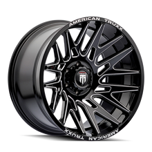 Charger l'image dans la galerie, AT1919-22270BM - American Truxx Evolution 22X12 8X170 /  ET -44mm Gloss Black Milled - American Truxx Wheels Canada