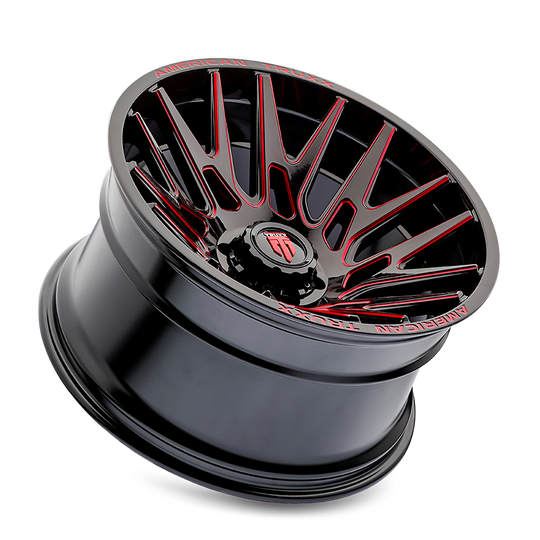 AT1919-22283BTR - American Truxx Evolution 22X12 6X139.7 /  ET -44mm Gloss Black Prizm Red - American Truxx Wheels Canada