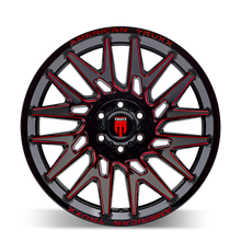 Charger l'image dans la galerie, AT1919-22270BTR - American Truxx Evolution 22X12 8X170 /  ET -44mm Gloss Black Prizm Red - American Truxx Wheels Canada