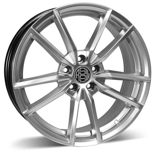 ATA755GHS - RSSW Grid 17X7.5 5X114.3 ET 40MM Bore 60.1MM Hyper Silver - RSSW Wheels Canada
