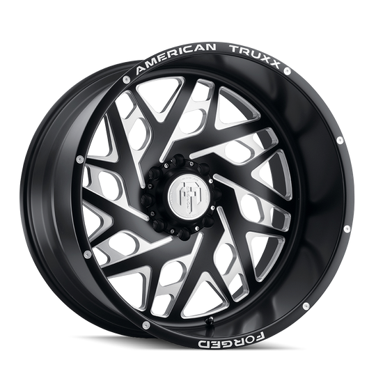 ATF1909-22281-44M - American Truxx Aries 22X12 8X165.1 /  ET -44mm Black and Milled - American Truxx Wheels Canada