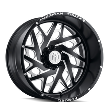 Load image into Gallery viewer, ATF1909-24478-76M - American Truxx Aries 24X14 8X180 /  ET -76mm Black and Milled - American Truxx Wheels Canada