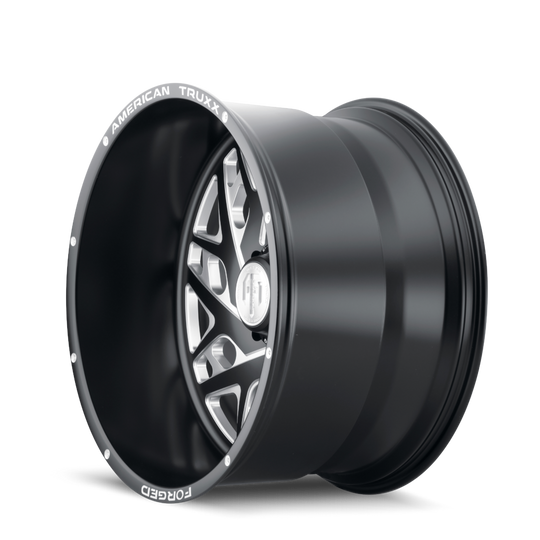 ATF1909-22281-44M - American Truxx Aries 22X12 8X165.1 /  ET -44mm Black and Milled - American Truxx Wheels Canada