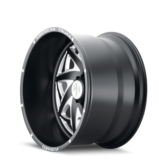 ATF1910-22283-44M - American Truxx Kronos 22X12 6X139.7 /  ET -44mm Black and Milled - American Truxx Wheels Canada