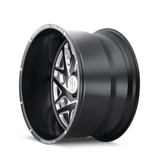 ATF1909-24483-76M - American Truxx Aries 24X14 6X139.7 /  ET -76mm Matte Black Milled - American Truxx Wheels Canada
