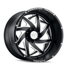 Charger l'image dans la galerie, ATF1910-24478-76M - American Truxx Kronos 24X14 8X180 /  ET -76mm Matte Black Milled - American Truxx Wheels Canada