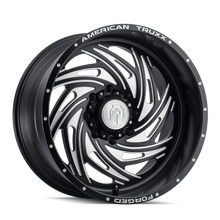 Load image into Gallery viewer, ATF1911-22270-44M - American Truxx Twisted 22X12 8X170 /  ET -44mm Matte Black Milled - American Truxx Wheels Canada