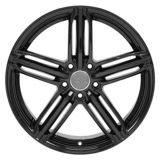 AU12-18080-5112-45B - OE Wheels Replica AU12 18X8 5X112 ET45mm Gloss Black - OE Wheels Wheels Canada