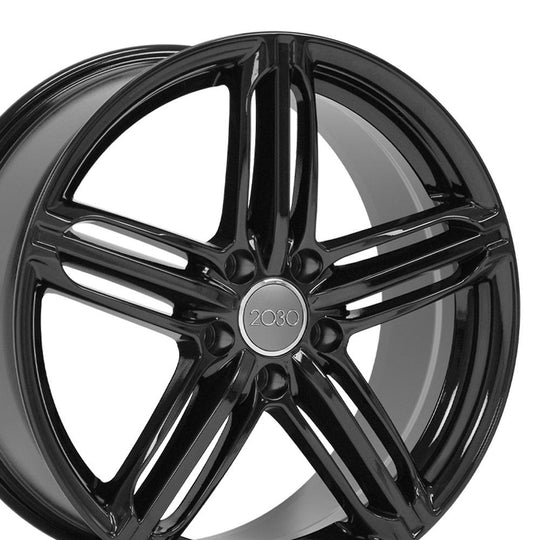 AU12-18080-5112-45B - OE Wheels Replica AU12 18X8 5X112 ET45mm Gloss Black - OE Wheels Wheels Canada