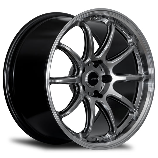 AV4018955H38GBK - Avid.1 AV-40 18X9.5 5X114.3 38mm Gloss Black - Machined Edge - Avid.1 Wheels Canada