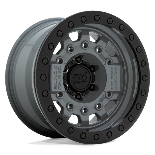 1785AVG-06140G12 - Black Rhino Avenger Beadlock 17X8.5 6X139.7 -30 mm Battleship Gray W/ Black Hardware - Black Rhino Wheels Canada