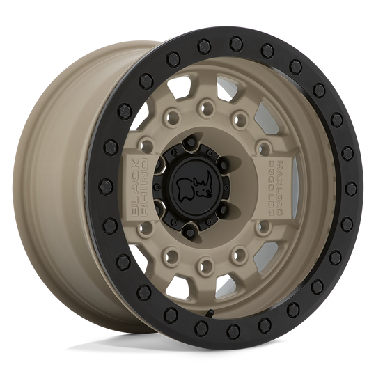 1785AVG-06140D12 - Black Rhino Avenger Beadlock 17X8.5 6X139.7 -30 mm Desert Sand W/ Black Hardware - Black Rhino Wheels Canada
