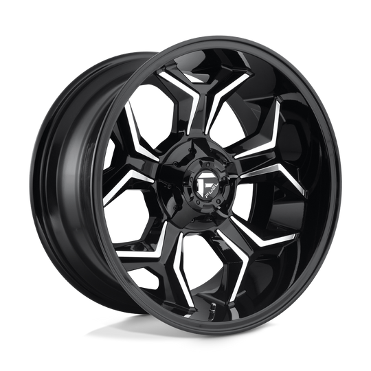 D60620009847 - Fuel Off-Road D606 Avenger 20X10 6X139.7 / 6X135 -18mm Gloss Black Milled - Fuel Off-Road Wheels Canada