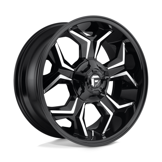 D60620909857 - Fuel Off-Road D606 Avenger 20X9 6X135 6X139.7 20mm Gloss Black Milled - Fuel Off-Road Wheels Canada