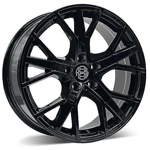 AVW963QTGB - RSSW Quattro 19X8.5 5X112 ET 35MM Bore 66.6MM Gloss Black - RSSW Wheels Canada