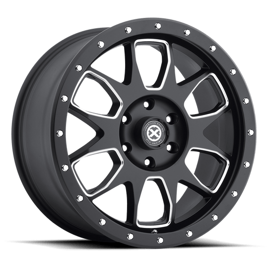 AX19629068725 - ATX AX196 20X9 6X139.7 25mm Satin Black With Milled Accents - ATX Wheels Canada