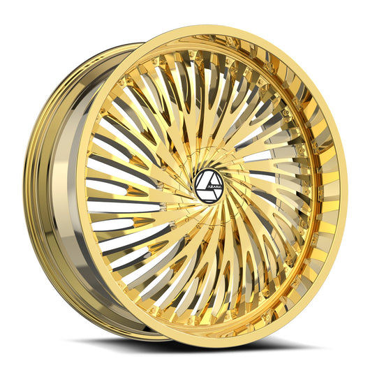 AZA-52622953915NG - Azara AZA-526 22X9.5 5X120 / 5X115 15mm Gold - Azara Wheels Canada