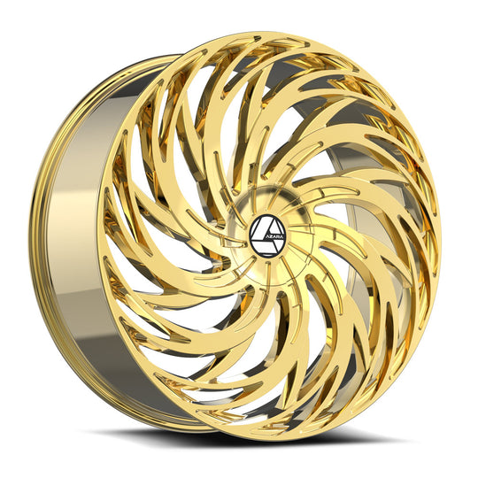 AZA-5312493915NG - Azara AZA-531 24X9 5X115 / 5X120.65 15mm Gold - Azara Wheels Canada