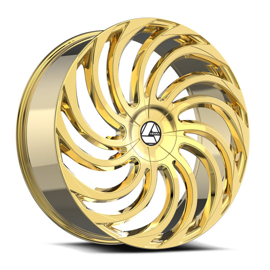AZA-53422853838NG - Azara AZA-534 22X8.5 5X120 / 5X114.3 38mm Gold - Azara Wheels Canada