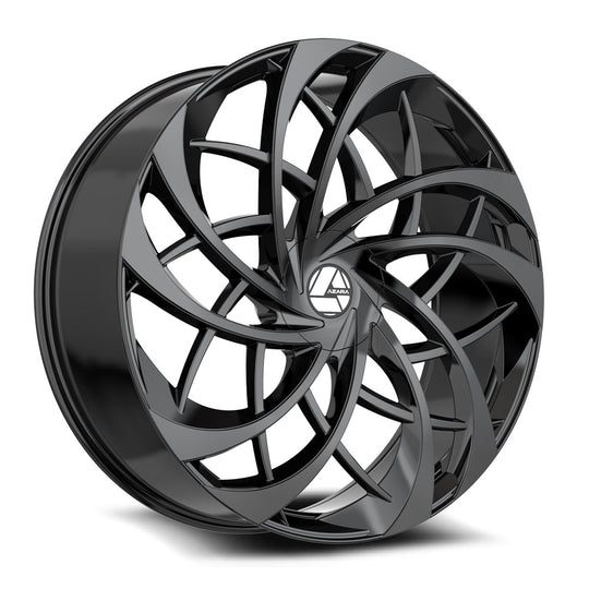 AZA-5402295BL15GB - Azara AZA-540 22X9.5 Blank 15mm Gloss Black - Azara Wheels Canada