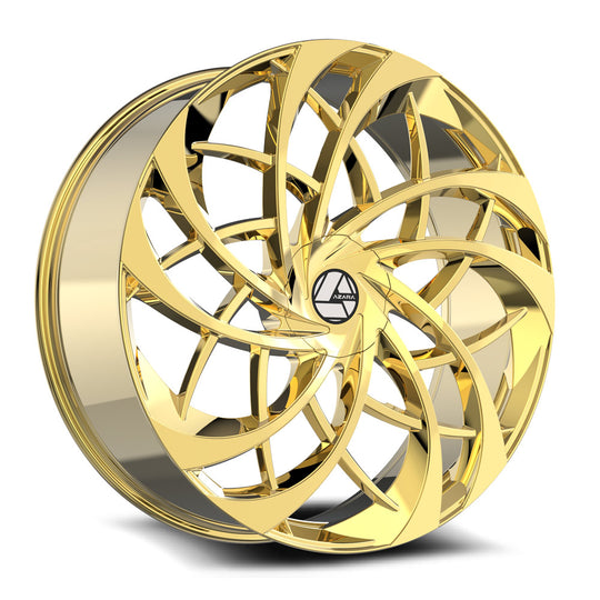 AZA-5403095BL15G - Azara AZA-540 30X9.5 Blank 15mm Gold Plated - Azara Wheels Canada