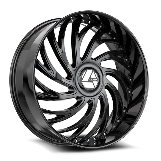 AZX-1012695BL15GB - Azara AZX-101 26X9.5 Blank 15mm Gloss Black - Azara Wheels Canada