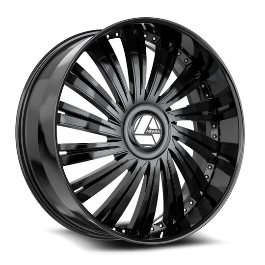 AZX-1023095BL15GB - Azara AZX-102 30X9.5 Blank 15mm Gloss Black - Azara Wheels Canada